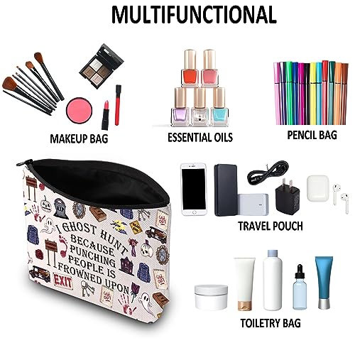G2TUP Ghosts Hunting Gift I Ghost Hunt Makeup Bag Ghost Hunter Cosmetic Bag Paranormal Investigator Gift (I Ghost Hunt MB)