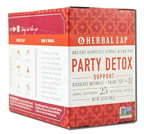 Herbal Zap Party Detox Ayurvedic Herbal Supplement 1 Box of 25 Packets