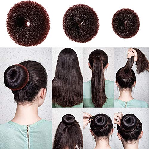 Hair Bun Shaper Set - 3 Donuts, 2 Bun Makers & Styling Tools