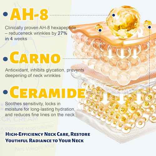 Z:SEA Neck Firming Cream with Roller, Anti-Aging, Hydrating & Tightening (Collagen, Vitamin C, Hyaluronic Acid), 3.52 Fl Oz