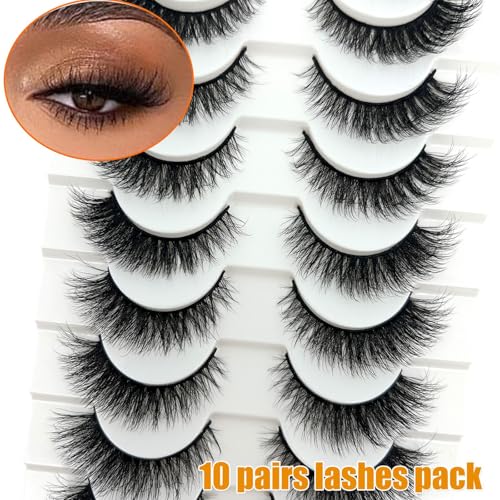 Loladook 16mm Cat Eye Mink Lashes - 3D Fluffy Wispy