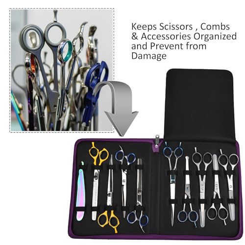 10-Shear Storage Case with Full Zipper - Purple