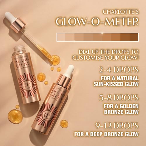 Charlotte Tilbury Beautiful Skin Tanning Drops - Body & Face Bronzing Drops Enriched with Hyaluronic Acid for Long-Lasting Hydration - Leaves Skin with a Natural, Radiant Glow