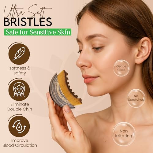 Lymphatic Contour Face Brush Set of 2 - Jawline Sculpting