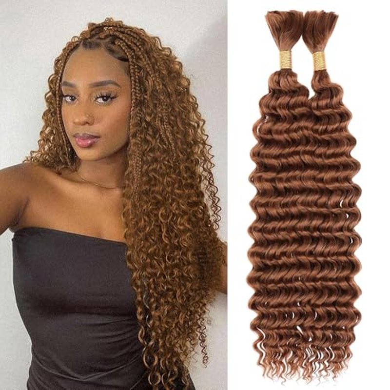 #30 Light Brown Boho Braiding Hair 22 Inch 2 Bundles