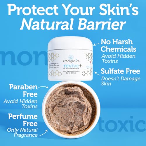 Manuka Honey Exfoliating Face Scrub ? Gentle Microdermabrasion Face Exfoliator to Help Smooth, Soften & Balance with Moisturizing Organic Superfoods 2oz
