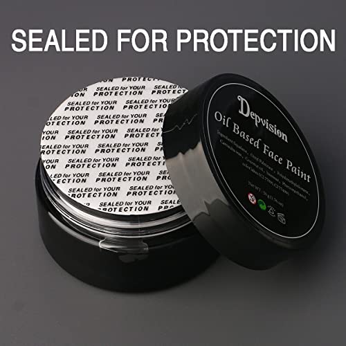 Professional Cream Face Paint Body Paint Oil Based Face painting Makeup for Kids and Adults Single Color Halloween SFX Christmas Party 30g (Black50g+White50g)