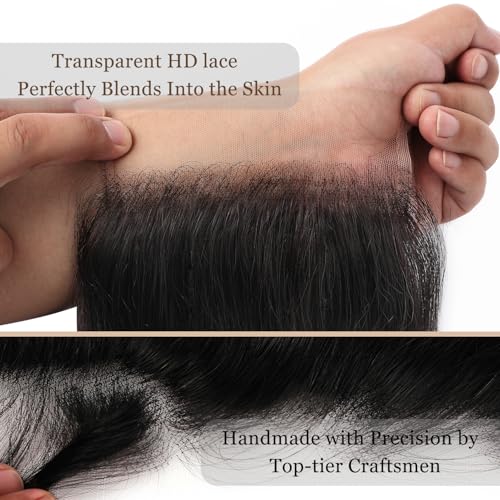 5x5 Human Hair HD Lace Closure for Woman 18 Inches Body Wave Invisible Lace Closure 12A Brazilian Virgin Remy Human Hair Pre Plucked