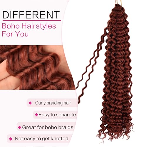 FEILIMEI 22 Inch Ocean Wave Crochet Hair Extensions 6 Pack for Boho Hairstyles