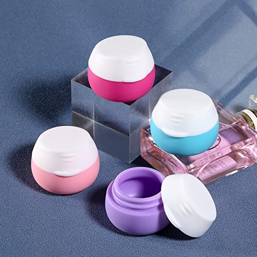 Silicone Travel Cream Jars TSA Approved - 4 Pack Leakproof