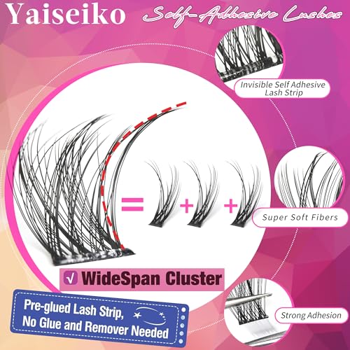 Self Adhesive Eyelash Clusters Wispy 10-16mm D Curl Kit