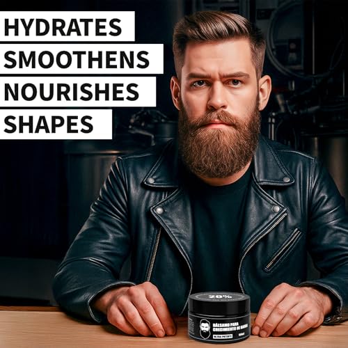 Estimulante de Barba, B?lsamo Para Crecimiento De Barba Ultra Potente, Barba Crema, Beard Growth Balm, Thicker, Fuller Beard & Hair 100ml/3.5oz (2)