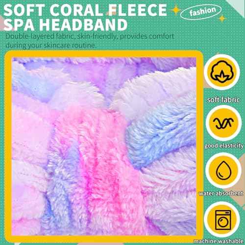 WSYUB Headband for Washing Face, Spa Headband for Teen Girls Skin Care and Makeup, with Hair Scrunchies