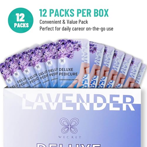 LUIFAC Lavender Epsom & Sea Salt Foot Soak 12 Pack for Spa Pedicure