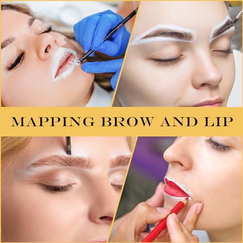 White Brow Contour Paste, Eyebrow Mapping Paste for Eyebrows Design, Draw or Sketch The Shape, Eyebrow Tinting Tool for Micropigmentation