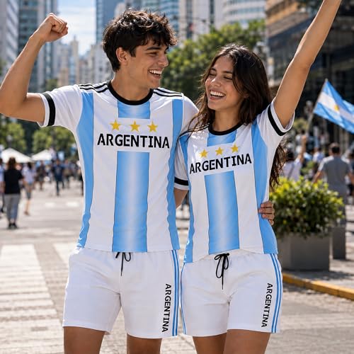Men's National Flag Soccer Jersey & Shorts Set