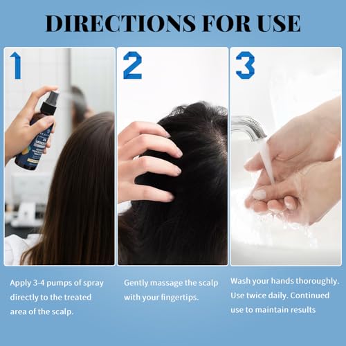 5% Minoxidil Spray for Hair Growth – Biotin Serum for Men & Women