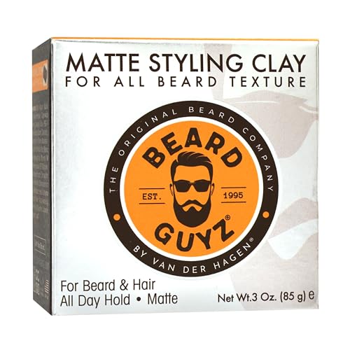 Beard Guyz Matte Styling Clay - Strong Hold Clay for Beard & Hair, 3 oz