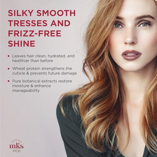 MKS eco Nourish Shampoo, Original Scent (10 fl oz) + MKS eco Hydrate Conditioner, Original Scent (10 fl oz) - Moroccan Argan Oil, Hemp Seed Oil - Vegan, Cruelty Free