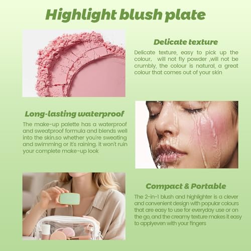 2-In-1 Blush & Highlighter Palette with Mirror