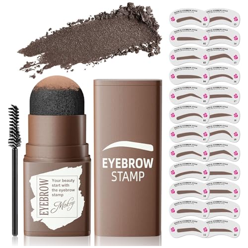Eyebrow Stamp Kit with 24 Reusable Stencils - Waterproof