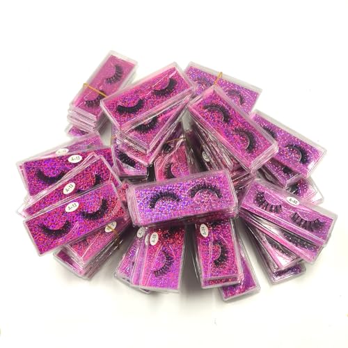Natural Look Fluffy Eye Lashes, Faux 3D Mink Lashes 10 Styles Eyelashes Wholesale(50 Pairs)
