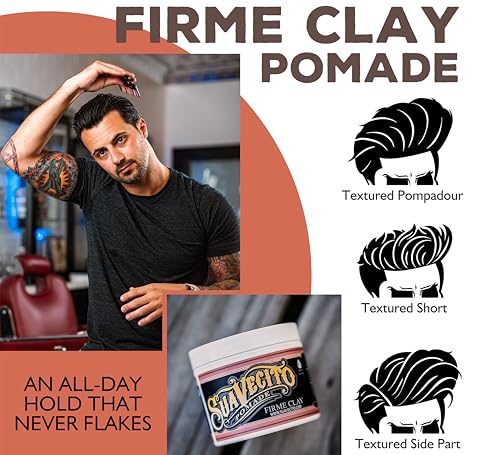 Suavecito Firme Clay Pomade for Men - 4 oz