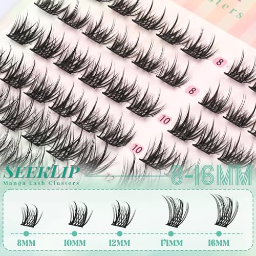 Manga Eyelash Extensions - Natural Fluffy Cluster Lashes 144PCS