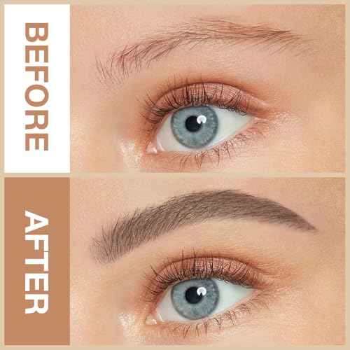 12 Pcs Ultimate Eyebrow Retractable Definer Pencils,Dual-Sided Natural Soft Textured Eyebrow Pencil, for Daily Look Eyebrow Makeup,Brow Brush,Fine Tip (12Pcs-Dark Brown-Retractable Triangle)