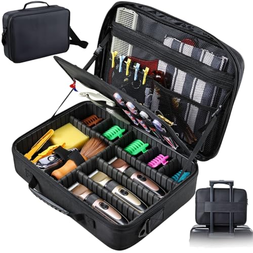 Professional Barber Clipper Case with Adjustable Dividers