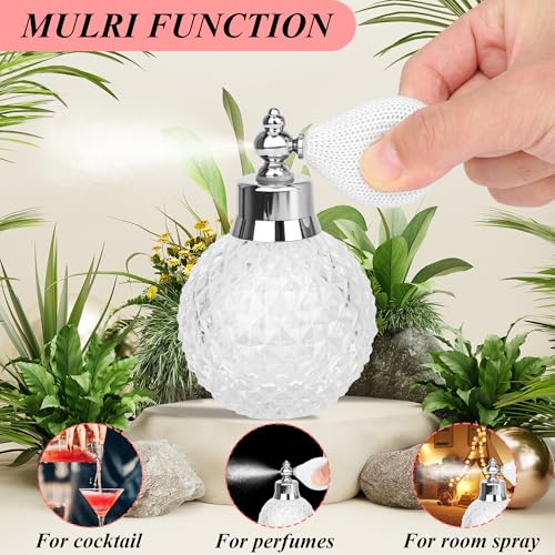 Coolrunner Vintage Crystal Perfume Atomizer - 100ml Refillable Spray Bottle