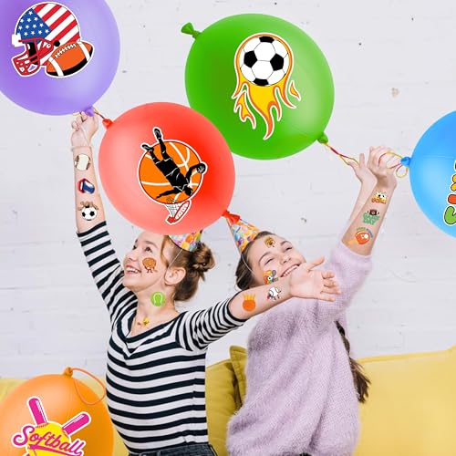 72 PCS Sports Balls Party Favors Kit with Punch Balloons & Tattoos