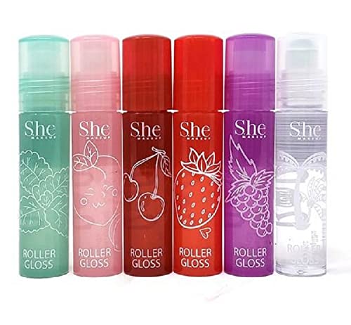 Fruity-Pop Roller Gloss Set | 6 Flavors Lip Gloss, 0.22oz