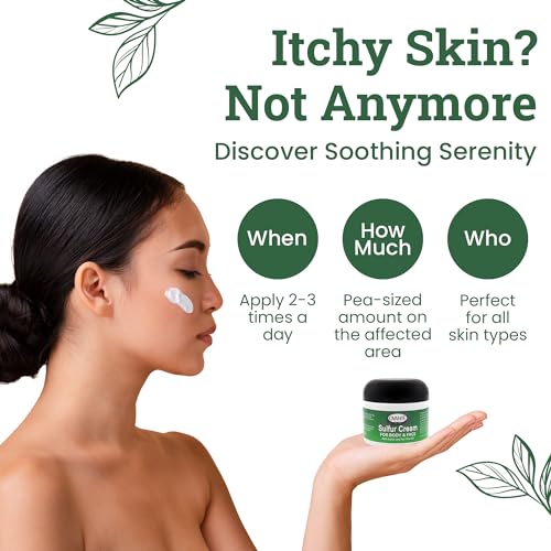 3% Sulfur Cream with Tea Trea Oil for Sensitive, Dry & Mature Skin - 2.0 oz