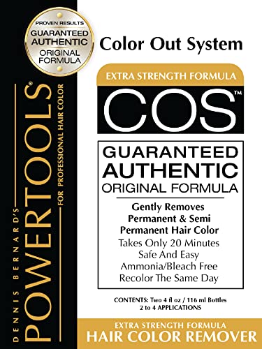 POWERTOOLS COS Color Out System Hair Color Remover - Ammonia-Free, Safe for Semi & Permanent Hair Color