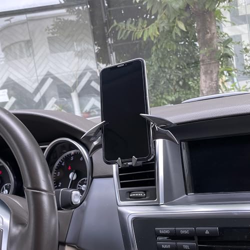 Universal Alloy Phone Car Mount with Gravity Lock for Dashboard Windshield Vent