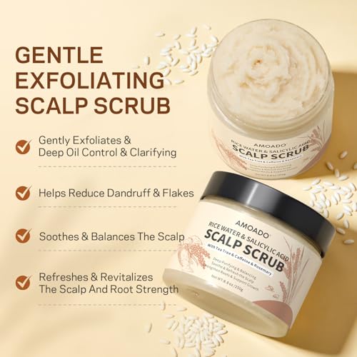 Rice Water Scalp Scrub with Salicylic Acid & Tea Tree Oil