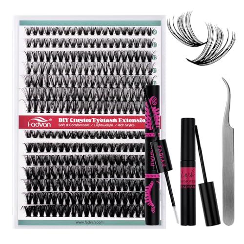 FADVAN Volume Lash Clusters Kit 280pcs DIY Eyelash Extension Set