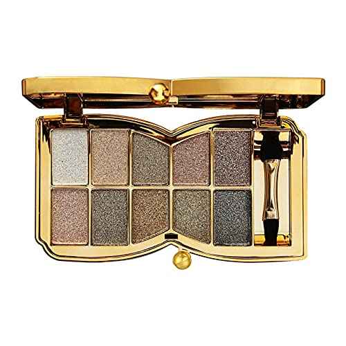 Glitter Eyeshadow Palette, 10 Colors Sparkle Shimmer & Matte Eye Shadow Highly Pigmented Waterproof Long Lasting Makeup Set (Color 6)