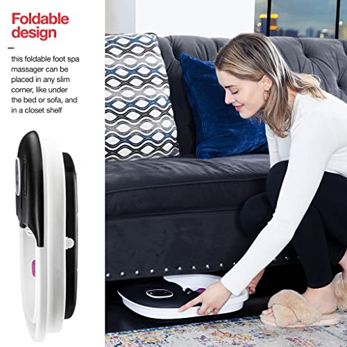 Foot Spa with Heat, Massage & Bubbles - Remote Control & Pumice Stone