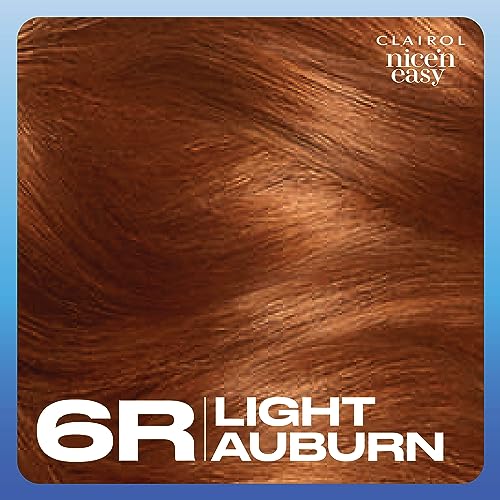 Clairol Nice'n Easy Permanent Hair Dye, 6R Light Auburn Hair Color, Pack of 1