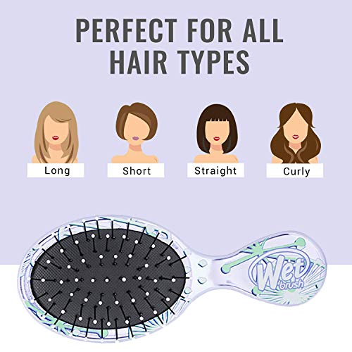 Wet Brush Osmosis Mini Detangler - Sparkling Sea Life - Detangling Travel Hair Brush - Ultra-Soft IntelliFlex Bristles Glide Through Tangles with Ease - Protects Against Split Ends and Pain-Free