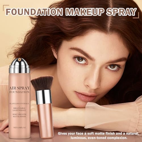 CAHIUYOA Airbrush Foundation Spray with Primer & Brush