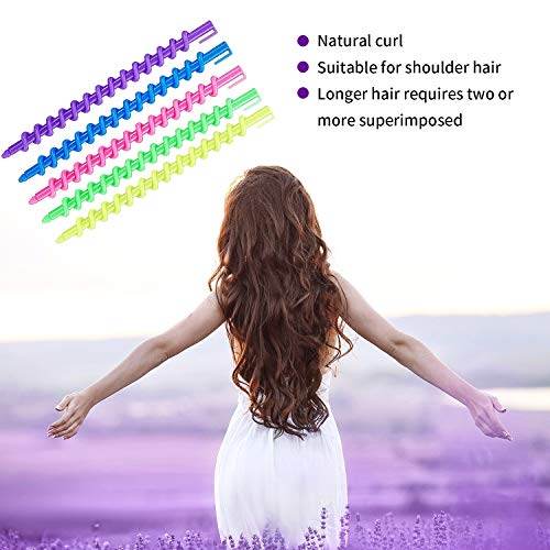 WILLBOND 100 Pcs Spiral Perm Rods Kit with Clips for Long Hair