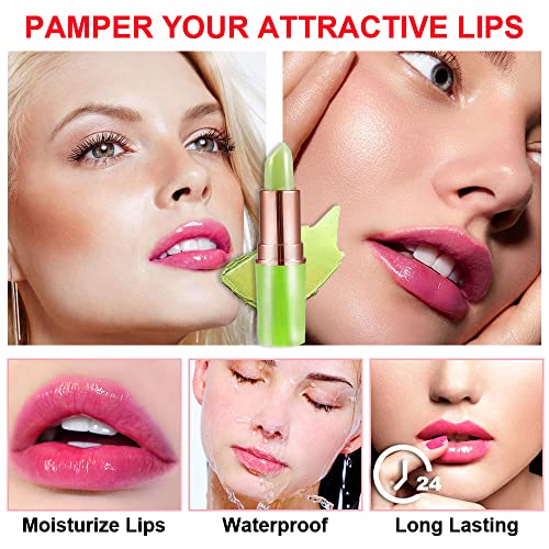 Aloe Vera Color Changing Lipstick Set - Temperature Reactive