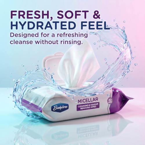 Bodyform Hydrating Micellar Cleansing & Makeup Wipes 40 Count Pack of 1