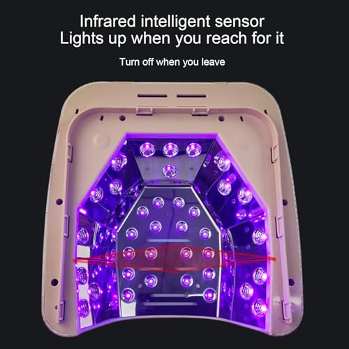 Dioche US Plug UV LED Nail Lamp with 4 Timers, Auto Sensor & 36 Beads for Gel Nails