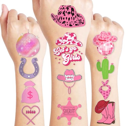 Cowgirl Temporary Tattoo Stickers 96PCS Party Favors