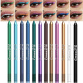 RoseFlower 12 Color Eyeliner Set - Waterproof Neon Eye Liner