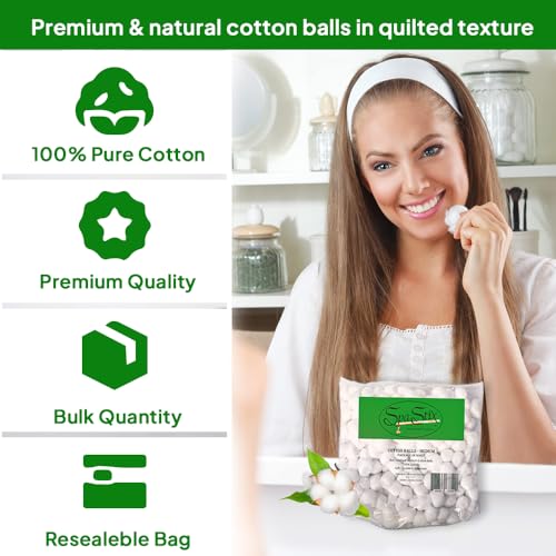 Spa Stix Cotton Balls 500 Count Medium Soft